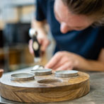 Holly Clifford at work. Yorkshire Artspace 2020